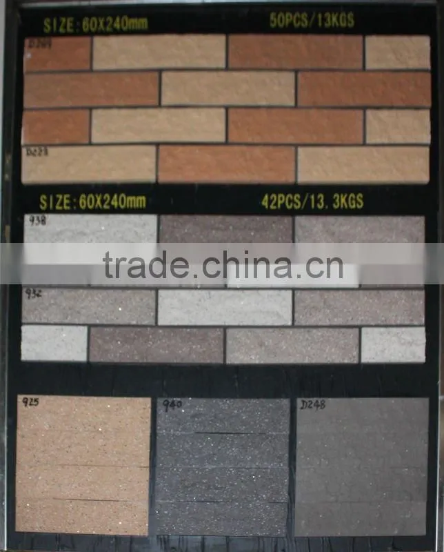 Clay Wall Tile with two mould surface from brick factory(46x245mm)