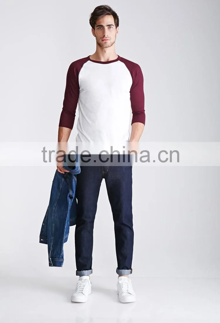 3/4 sleeve raglan t-shirt Customize New Design
