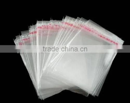 10x14cm Clear Plastic Self-Adhesive Seal OPP Bags with easy peel-off strip 2.5 cm