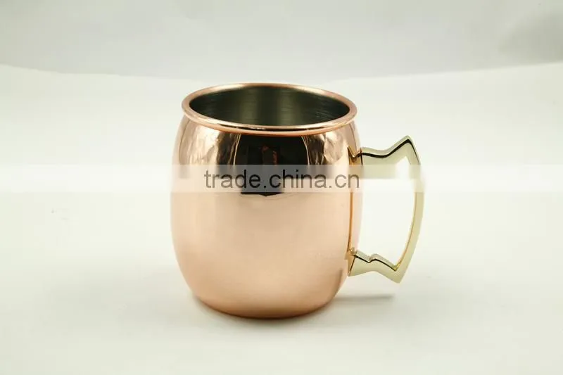 Hot sale 16oz manufacturer moscow mule copper solid mug