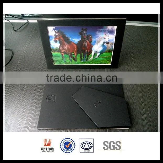 3D desk photo frame with 3D lenticular photo