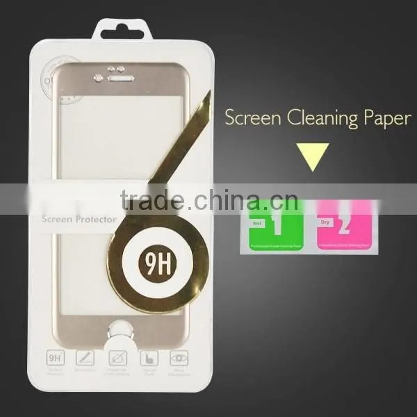 glass film, Tempered Glass Full Cover Color Silk Printing Screen Film, for Samsung galaxy S6 glass screen protector