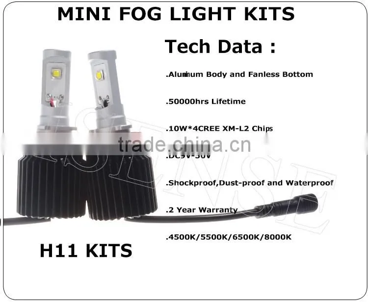 High Quality New led cob fog light dual light source headlamp led H4 headlight