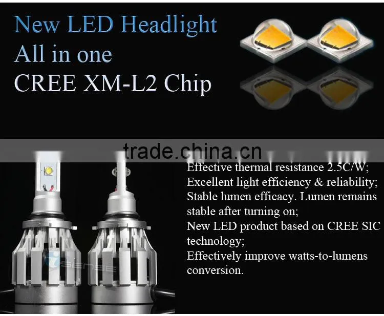 3000lm High power 9005 9006 H4 H8 H11 Metal headlight with wholesale price