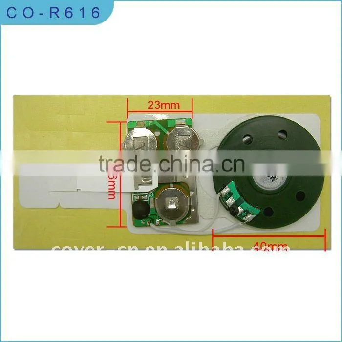 Recording Greeting Card Sound Module/Voice Chip with push button