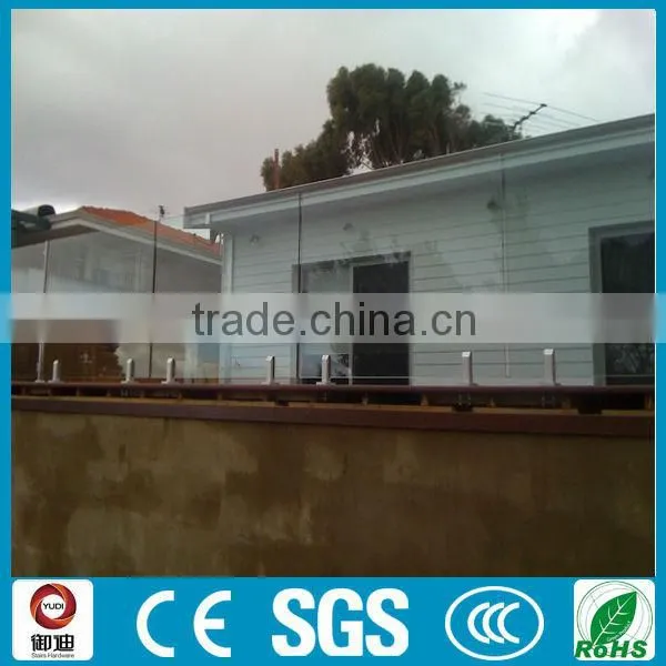 swimming pool stainless steel glass railing spigot