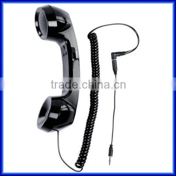 Hot selling mobile phone handset for iphone, Innovative Anti-Radiation plastic Bluetooth retro mobile/cell phone handset