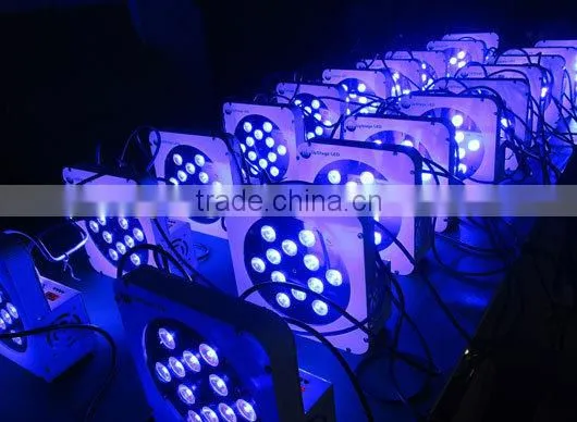 12*15W 6 in 1 Stage Lighting RGBWA+UV Flat Cheap Led Par Cans