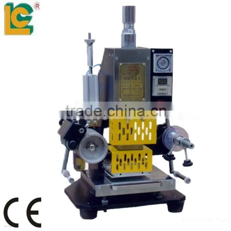 Mini desktop hot foil stamping machinery manual leather kurz hot stamping foil