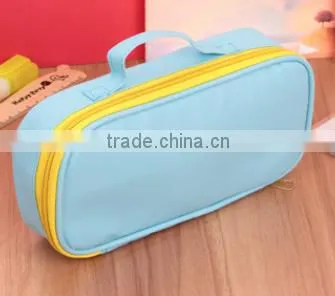 Korea style candy colors large volume pencil case with handle
