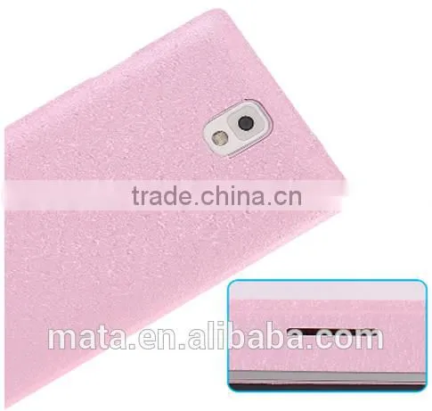 View Window Flip Leather Case With PC Cover For Samsung