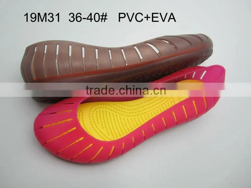 Jieyang new designs women PVC+EVA shoes