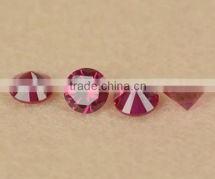 Wholesale prices per carat small size 1.2mm round genuine precious red synthetic ruby stone