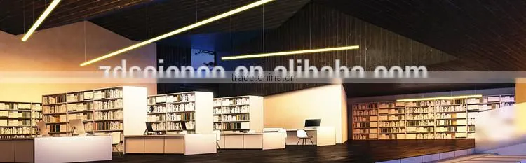 Aluminum Housing Suspended Extrusion Channel With 24V LED Lighting Strip Bar With Diffuser