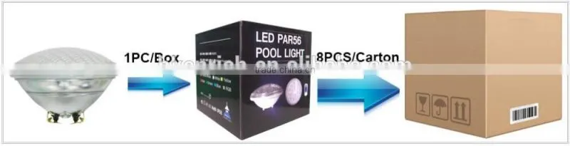 IP68 AC12V 9W Par56 LED Pool Lamp with Thick Glass Cover