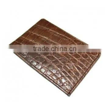 Crocodile leather card clip wallet SCRCW-008