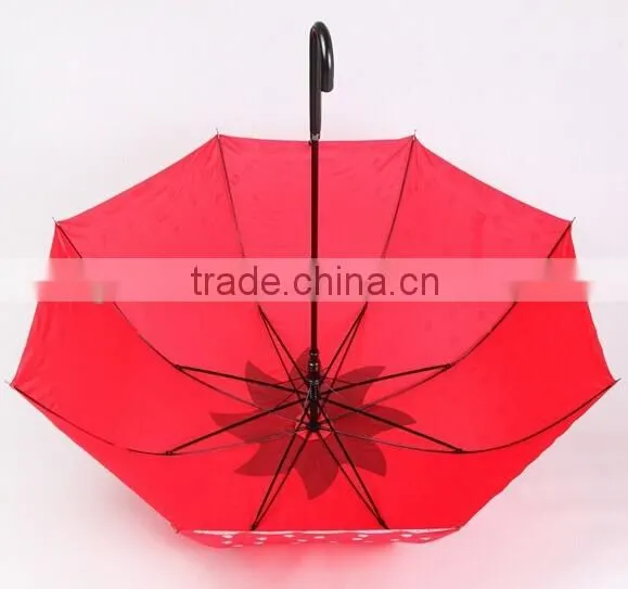 23"*8K new design strawberry printing screen straight umbrella for sale