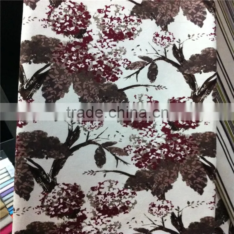 china wholesale paper printed on burnout velvet fabric