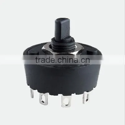 A10 Round rotary switch for appliances, 2-10 positions selection