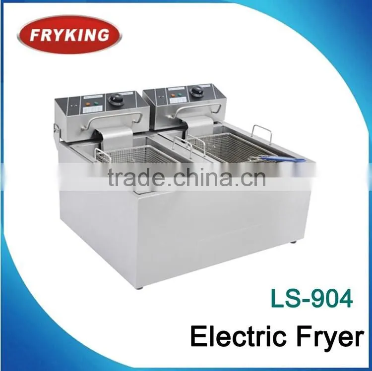 timeproof 2-tanks commercial electric potato fryer