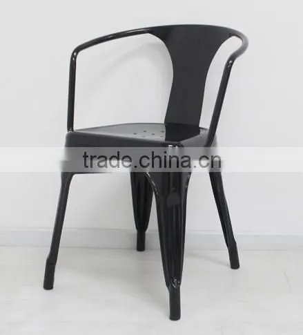chair with arms - black