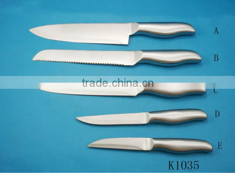 fish fillet knife with wooden block