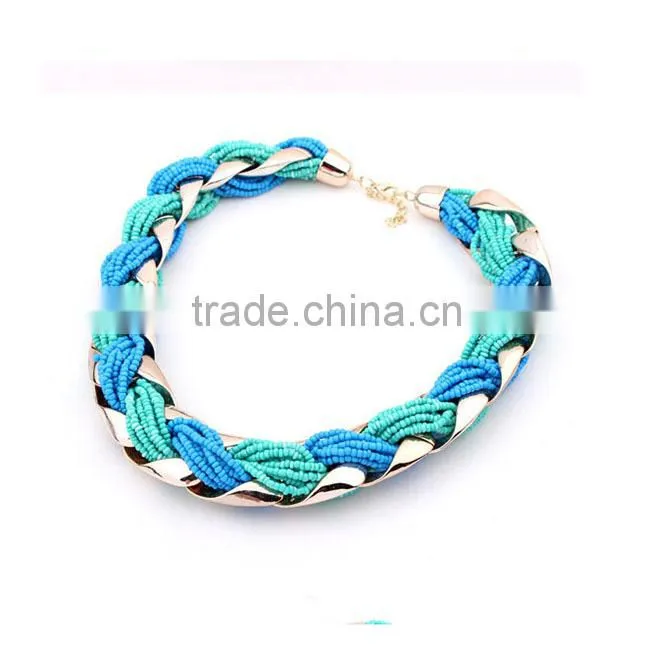 Free sample handmade beaded 24k gold necklace