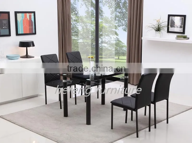 glass dining table set with 4 chairs