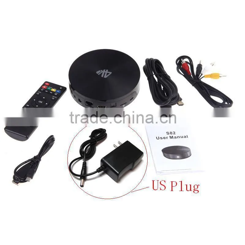 S82 Android 4.4 Amlogic S802 2.0GHz Quad Core 4K TV BOX, Mali450 GPU Support 4K HDMI 2G/8G XBMC Miracast DLNA 4K Smart TV Box