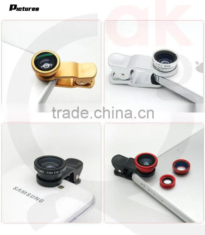 3 in 1 Clip-On 180 Degree Supreme Fisheye + 0.67X Wide Angle+ 10X Macro Lens For iPhone 6