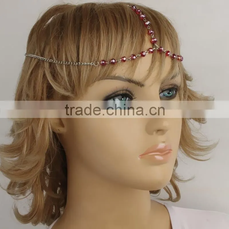 gauze jeweled rhinestone bow pearl handmade felt hair band