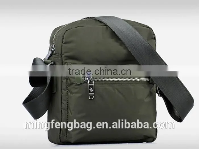 Costom Fashionable Nylon Oxford and Canvas Fabric Cross Strap Single Shoulder Messenger Bag for Men