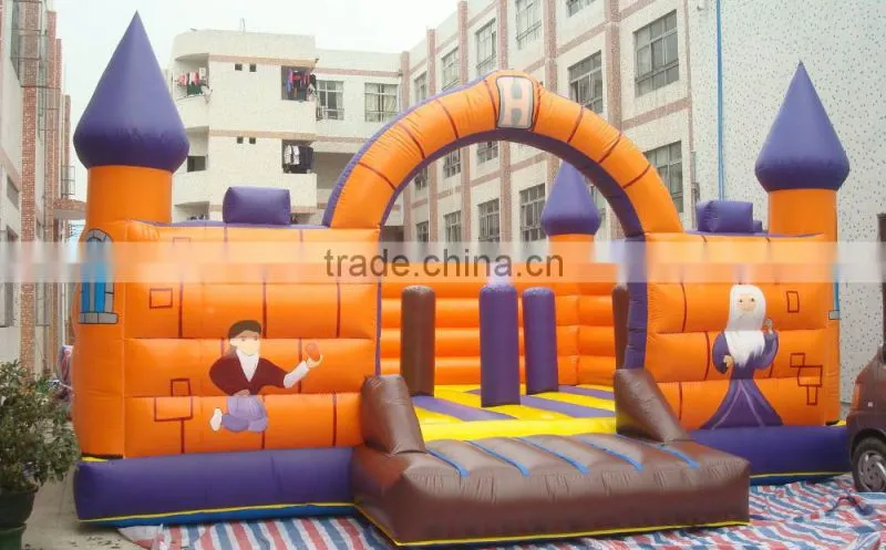 0.6~0.9 mm PVC tarpaulin hot sale inflatable bouncy castle paint ,inflatable jumping house