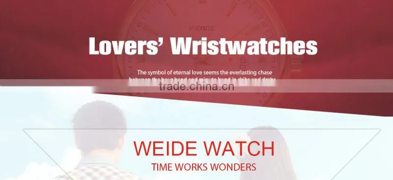 Most popular China online shopping women leather couple lover wrist watch