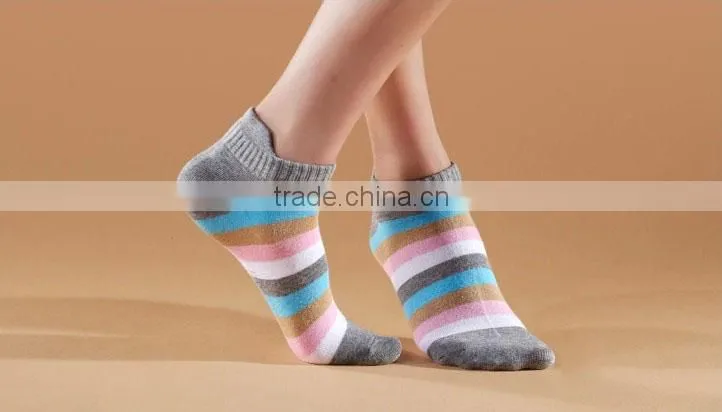 pink stripe cotton socks crew socks ankle socks