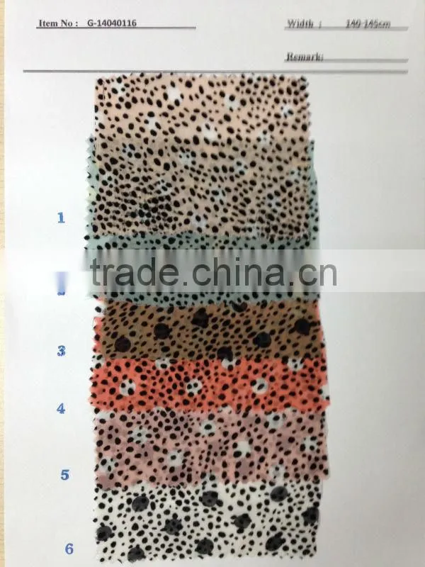 US$ 1/M up Chiffon Print Fabric Textile Stock Stocklot:G-14040116