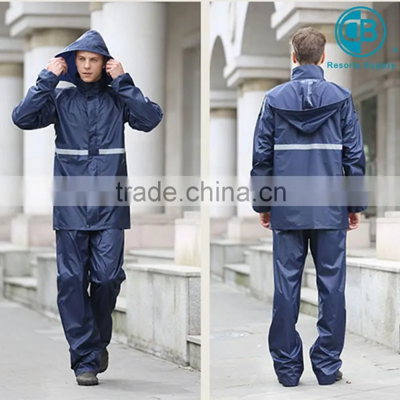 Polyester taffeta raincoat with jacket and pants