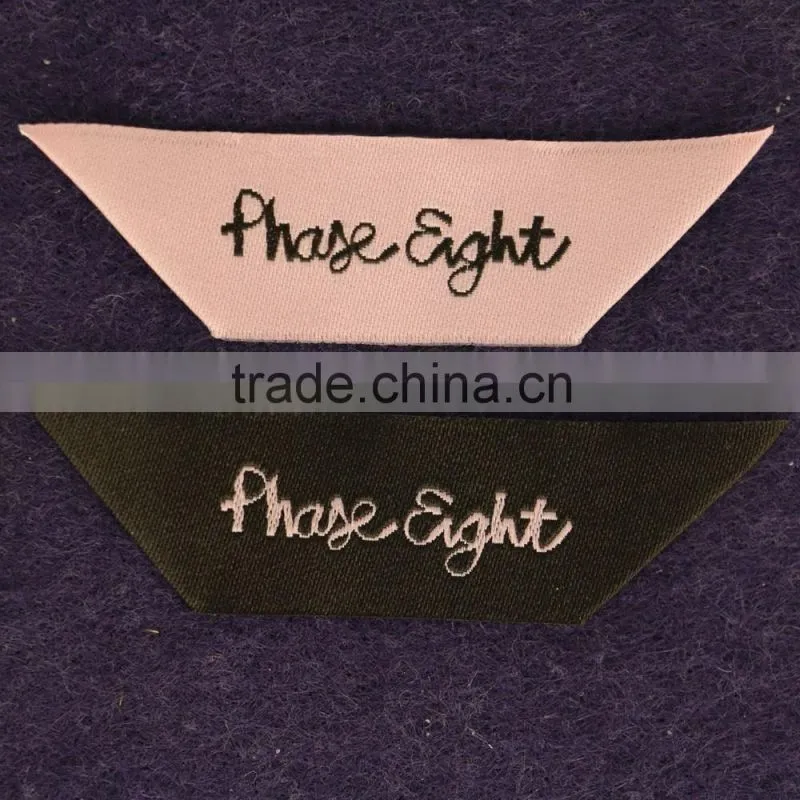Custom Garment Woven Neck Labels With Brand Name Logo For Clothing
