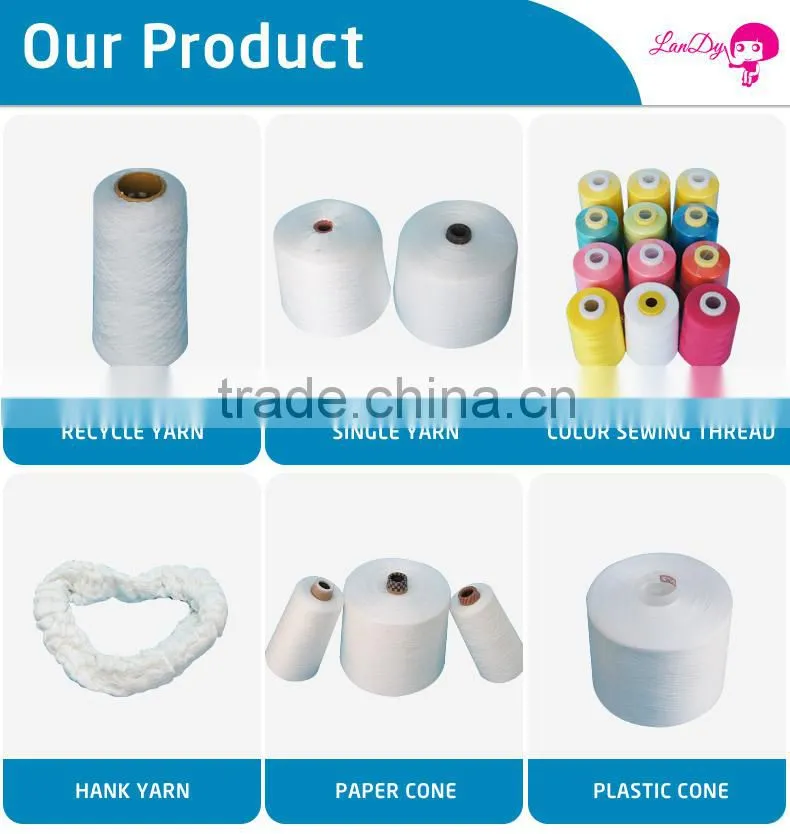 100% spun polyester polyester ring spun thread