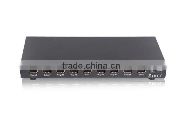 1x8 8 Ports HDMI Powered Splitter for Full HD 1080P & 3D Support (One Input To Eight Outputs)
