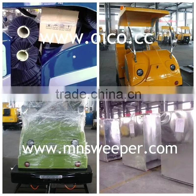 Germany technology imported battery use riding road sweeper with power supply 36V