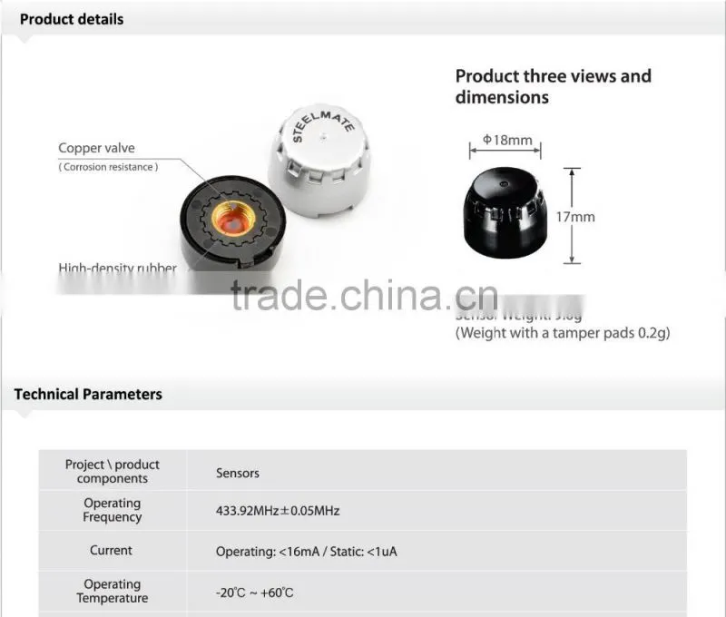 Steelmate T016 external sensor,ip67 sensor,current sensor