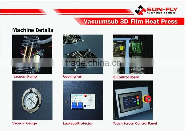 3D vacuum heat press machine /3D heat transfer flim machine/ sublimation flim machine