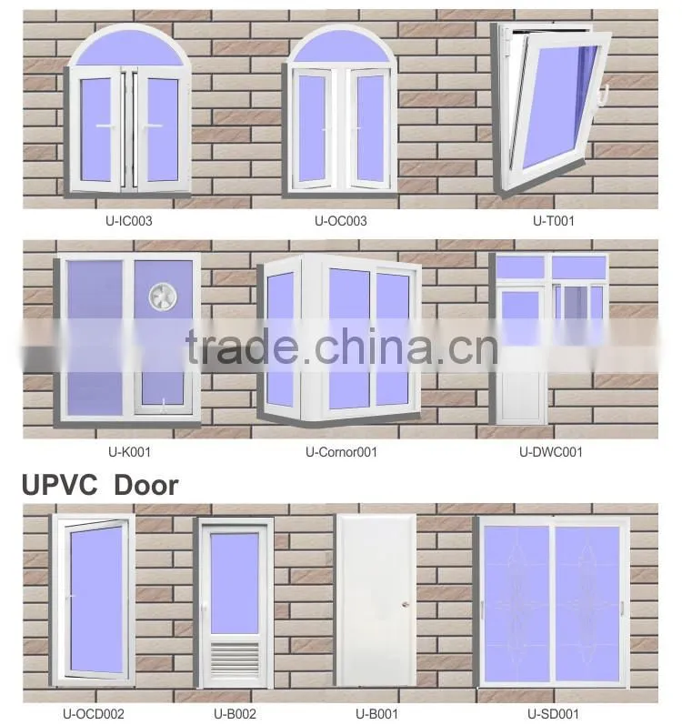 Yekalon Environmental UPVC window Sliding pvc window profile