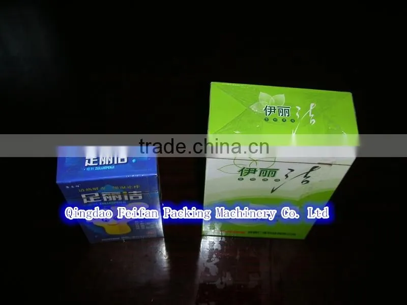 automatic BOPP box cellophane overwrapping machine