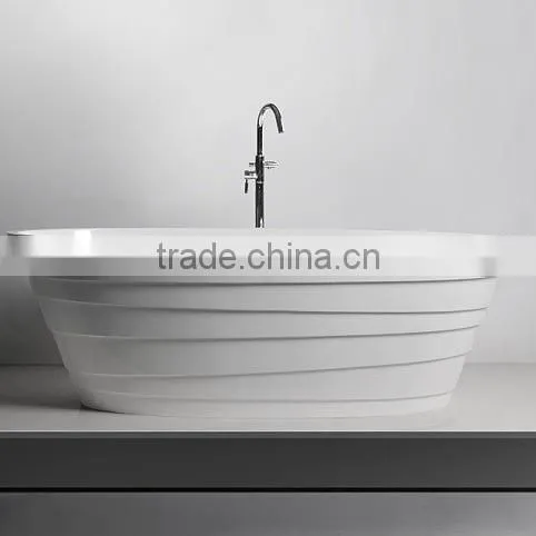 acrylic portable freestand bathtub,Solid surface bathtub,artificial stone freestanding bath tub