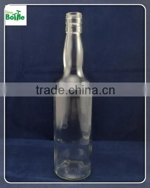 high clear glass bottle, wine glass bottle, drinks bottle