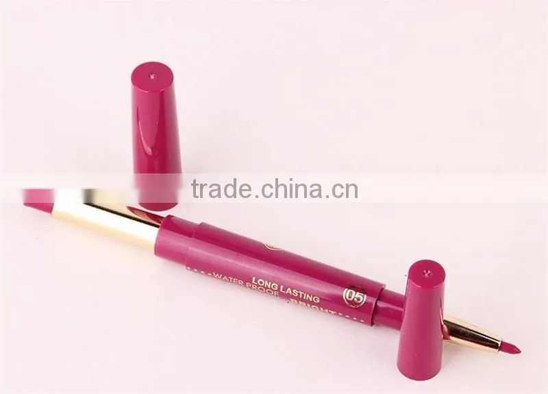 Music Flower Dual Purpose Lipstick&Lip Liner 12 Colors Waterproof Long Lasting Bright Colorful lipstick stick set