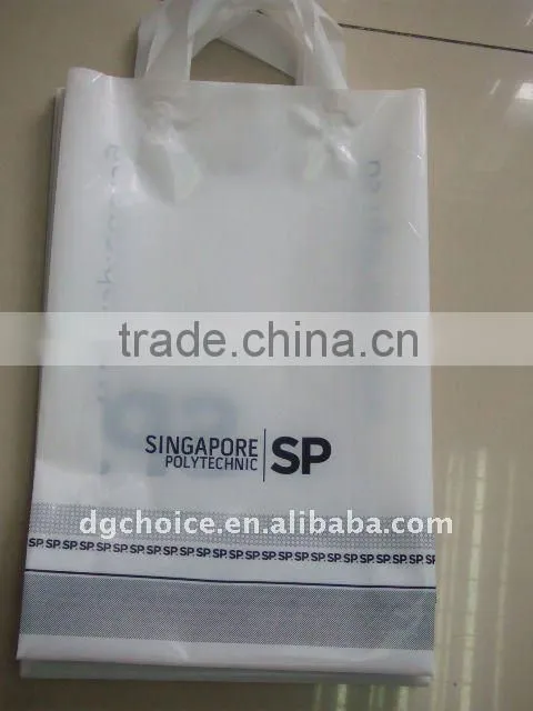 Custom logo machine made shopping plastic bags