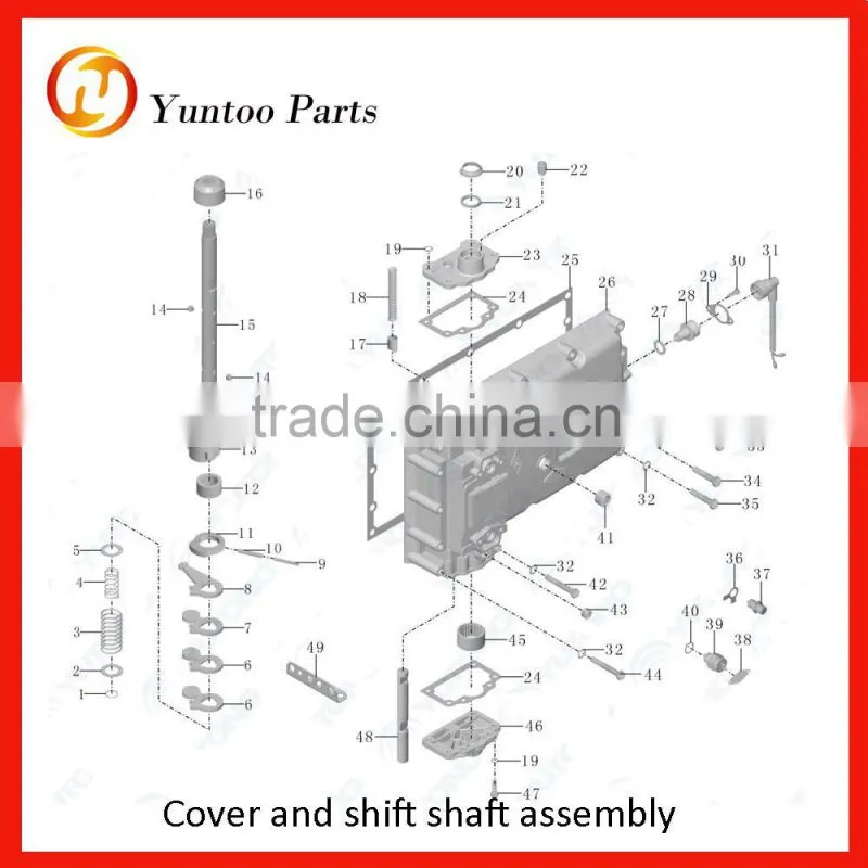 Qijiang Gearbox Assembly Transmission parts 1701-02338-02 Clutch housing assembly